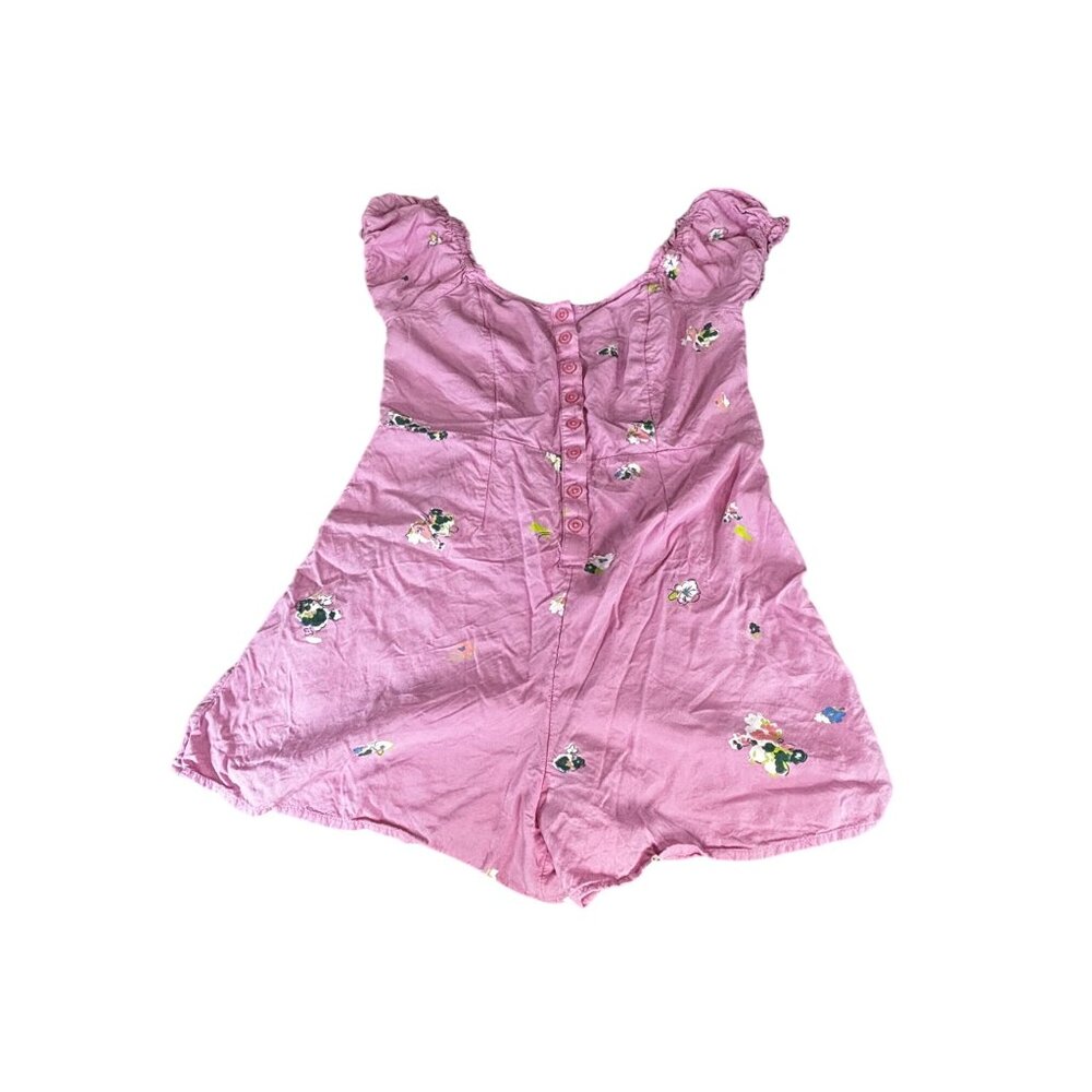 Pink BP. Womens Floral Romper Dress S EcoVero Viscose - Picture 7 of 11